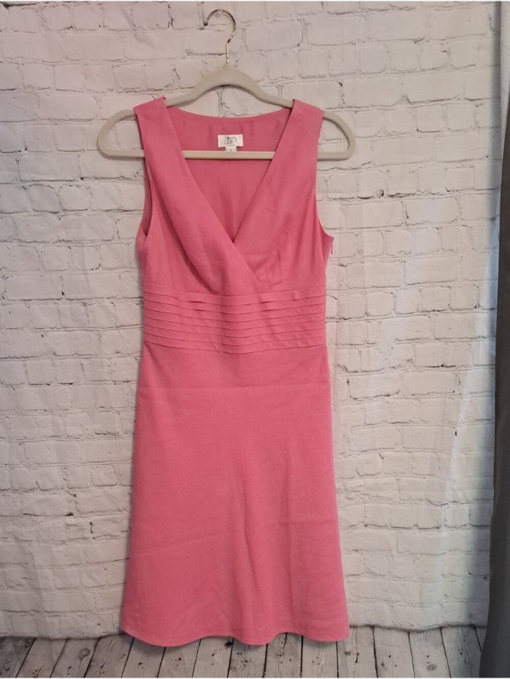 LOFT A Line Vneck Pink Dress
